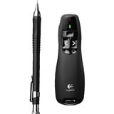 Logitech R400 puntatore wireless RF Nero, Presentatore Nero, RF, USB, 15 m, Nero