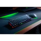 Razer Huntsman Mini Clicky Optical Switch Viola, Tastiera da gioco Nero, 60%, USB, Interruttore a chiave opto-meccanico, QWERTZ, LED RGB, Nero
