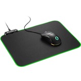 Sharkoon 1337 RGB V2 Gaming Mat Tappetino per mouse per gioco da computer Nero, Gioco mouse pad Nero, Nero, Monocromatico, Alimentazione USB, Barra appoggiaferro antiscivolo, Tappetino per mouse per gioco da computer