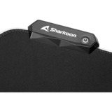 Sharkoon 1337 RGB V2 Gaming Mat Tappetino per mouse per gioco da computer Nero, Gioco mouse pad Nero, Nero, Monocromatico, Alimentazione USB, Barra appoggiaferro antiscivolo, Tappetino per mouse per gioco da computer