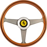 Thrustmaster 2960822 accessorio di controller da gaming Volante da corsa, Sostituzione volante marrone/Argento, Volante da corsa, Legno, Grigio, Metallo, Cina, 1 pz, 108 mm