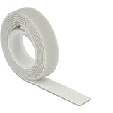 DeLOCK 18274 Velcro Grigio 1 pz, Fascette ferma-cavo grigio, Grigio, 13 mm, 1 m, 1 pz, Sacchetto di politene