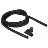 DeLOCK 18835 cavo proiettore Canalina per protezione cavi da pavimento Nero, Tubo cavo Nero, Canalina per protezione cavi da pavimento, Nero, Polietilene, 2,5 m, 1,5 cm