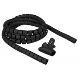 DeLOCK 18837 cavo proiettore Canalina per protezione cavi da pavimento Nero, Tubo cavo Nero, Canalina per protezione cavi da pavimento, Nero, Polietilene, 2,5 m, 2,5 cm