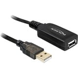 DeLOCK 20m USB 2.0 cavo USB Nero, Cavo di prolunga Nero, 20 m, Maschio/Femmina, Nero