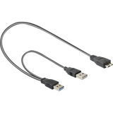 DeLOCK 82909 cavo USB 0,2 m USB 3.2 Gen 1 (3.1 Gen 1) USB A Micro-USB B Grigio, Cavo a Y Nero/Rosso, 0,2 m, USB A, Micro-USB B, USB 3.2 Gen 1 (3.1 Gen 1), Maschio/Maschio, Grigio