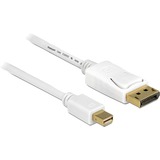 DeLOCK 83484 cavo DisplayPort 5 m Mini DisplayPort Bianco, Adattatore bianco, 5 m, Mini DisplayPort, DisplayPort, Maschio, Maschio, 3840 x 2160 Pixel