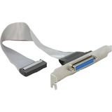 DeLOCK 84300 cavo SATA 0,22 m, Staffa slot grigio, 0,22 m, Femmina/Femmina