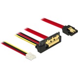 DeLOCK 85235 cavo SATA 0,3 m SATA 7-pin + Molex (4-pin) SATA 22-pin Nero, Adattatore Nero/Rosso, 0,3 m, SATA III, SATA 7-pin + Molex (4-pin), SATA 22-pin, Femmina/Femmina, Nero