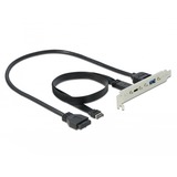DeLOCK 89934 cavo USB 0,5 m USB 3.2 Gen 2 (3.1 Gen 2) USB C USB A Nero, Staffa slot Nero, 0,5 m, USB C, USB A, USB 3.2 Gen 2 (3.1 Gen 2), 10000 Mbit/s, Nero