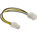 DeLOCK Power cable P4 male/female 0,15 m, Cavo di prolunga 0,15 m, Maschio, Femmina