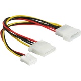 DeLOCK Y-cable power Multicolore 0,25 m, Cavo a Y 0,25 m