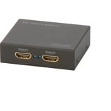 Digitus DS-46304 ripartitore video HDMI 2x HDMI, Splitter HDMI Nero, HDMI, 2x HDMI, 4096 x 2160 Pixel, Nero, 36 bit, 5 V