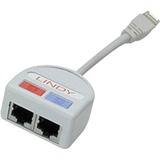 Lindy UTP Port Doubler cavo di rete Grigio, Cavo a Y grigio, Grigio
