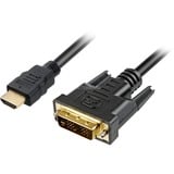 Sharkoon 1m, HDMI/DVI-D Nero, Adattatore Nero, HDMI/DVI-D, 1 m, HDMI, DVI-D, Maschio, Maschio, 1920 x 1080 Pixel