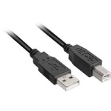 Sharkoon 4044951015276 cavo USB 3 m USB 2.0 USB A USB B Nero Nero, 3 m, USB A, USB B, USB 2.0, Maschio/Maschio, Nero
