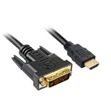 Sharkoon 5m, HDMI/DVI-D Nero, Adattatore Nero, HDMI/DVI-D, 5 m, HDMI, DVI-D, Maschio, Maschio, 1920 x 1080 Pixel