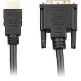 Sharkoon 5m, HDMI/DVI-D Nero, Cavo Nero, HDMI/DVI-D, 5 m, HDMI, DVI-D, Maschio, Maschio, 1920 x 1080 Pixel