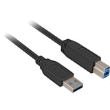 Sharkoon 5m, USB3.0-A/USB3.0-B cavo USB USB 3.2 Gen 1 (3.1 Gen 1) USB A USB B Nero Nero, USB3.0-A/USB3.0-B, 5 m, USB A, USB B, USB 3.2 Gen 1 (3.1 Gen 1), Maschio/Maschio, Nero