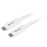 Sharkoon Cavo USB 3.2 Gen 2, connettore USB-C > connettore USB-C bianco