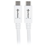 Sharkoon Cavo USB 3.2 Gen 2, connettore USB-C > connettore USB-C bianco