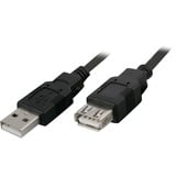 goobay 68904 cavo USB 3 m USB 2.0 USB A Nero, Cavo di prolunga Nero, 3 m, USB A, USB A, USB 2.0, 480 Mbit/s, Nero