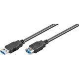 goobay 93999 cavo USB 3 m Nero, Cavo di prolunga Nero, 3 m, Maschio/Femmina, Nero