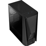 Aerocool Visor Midi Tower Nero, Chassis Tower Nero, Midi Tower, PC, Nero, ATX, EATX, micro ATX, Mini-ITX, Acrilonitrile butadiene stirene (ABS), SPCC, Acciaio, Gaming