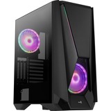 Aerocool Visor Midi Tower Nero, Chassis Tower Nero, Midi Tower, PC, Nero, ATX, EATX, micro ATX, Mini-ITX, Acrilonitrile butadiene stirene (ABS), SPCC, Acciaio, Gaming