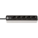 Brennenstuhl 1153250020 prolunghe e multiple Interno 1,5 m 5 presa(e) AC Nero, Ciabatta bianco/Nero, Interno, 1,5 m, 5 presa(e) AC, Nero, 290 mm, Nero