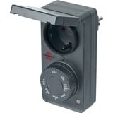 Brennenstuhl 1506120 timer elettrico Nero Timer quotidiano antracite, Timer quotidiano, Nero, Manopola, IP44, 91 mm, 62 mm
