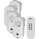 Brennenstuhl 1507050 Bianco adattatore per presa di corrente, Presa commutata bianco