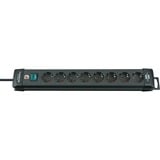 Brennenstuhl BN-1951180100 Prolunghe elettriche, Ciabatta Nero, 3 m, 8 presa(e) AC, Nero, Plastica, Nero
