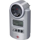 Brennenstuhl BN-PM231 Contatori elettrico, Strumento di misura argento, Elettronico, A spina, Power current, Power efficiency, Power factor, Power frequency, Power output, Tension, Grigio, kWh, LCD