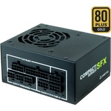 Chieftec CSN-650C alimentatore per computer 650 W 20+4 pin ATX SFX Nero, Alimentatore PC Nero, 650 W, 100 - 240 V, 47 - 63 Hz, 6 A, Attivo, 90 W