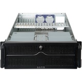 Chieftec UNC-411E-B computer case Supporto Nero, Argento 400 W, Server case Nero, Supporto, Server, Nero, Argento, ATX, EATX, micro ATX, SECC, 4U