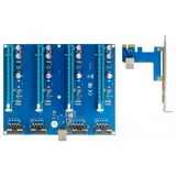 DeLOCK 41427 scheda di interfaccia e adattatore Interno PCIe, USB 3.2 Gen 1 (3.1 Gen 1), Scheda di montaggio PCIe, PCIe, USB 3.2 Gen 1 (3.1 Gen 1), Nero, Blu, Cina, Asmedia ASM1184e, 0,8 Gbit/s