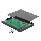 DeLOCK 42609 contenitore di unità di archiviazione Box esterno SSD Nero M.2, Disk enclosure Nero, Box esterno SSD, M.2, PCI Express, 10 Gbit/s, Collegamento del dispositivo USB, Nero