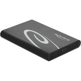 DeLOCK 42610 contenitore di unità di archiviazione Box esterno HDD/SSD Nero 2.5", Disk enclosure Nero, Box esterno HDD/SSD, 2.5", Serial ATA III, 6 Gbit/s, Hot-swap, Nero