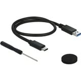 DeLOCK 42610 contenitore di unità di archiviazione Box esterno HDD/SSD Nero 2.5", Disk enclosure Nero, Box esterno HDD/SSD, 2.5", Serial ATA III, 6 Gbit/s, Hot-swap, Nero