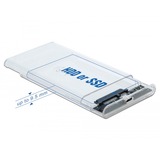 DeLOCK 42617 contenitore di unità di archiviazione Box esterno HDD/SSD Trasparente 2.5", Disk enclosure trasparente, Box esterno HDD/SSD, 2.5", Serial ATA III, 6 Gbit/s, Hot-swap, Trasparente