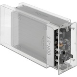 DeLOCK 42624 contenitore di unità di archiviazione Box esterno HDD/SSD Trasparente 2.5/3.5", Disk enclosure trasparente, Box esterno HDD/SSD, 2.5/3.5", SATA, Hot-swap, Collegamento del dispositivo USB, Trasparente