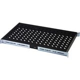 Digitus Ripiano per l'installazione fissa su armadi da 483 mm (19"), Il vano inferiore Nero, Nero, 100 kg, 1U, Cina, 48,3 cm (19"), 483 mm