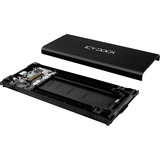 Icy Dock MB861U31-1M2B contenitore di unità di archiviazione Box esterno SSD Nero M.2, Disk enclosure Nero, Box esterno SSD, M.2, M.2, 10 Gbit/s, Collegamento del dispositivo USB, Nero
