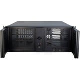 Inter-Tech 4U-4098-S Supporto Nero, Server case Nero, Supporto, Server, Nero, ATX, micro ATX, uATX, Mini-ITX, Acciaio, 4U