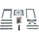 Inter-Tech 4U-4416L Supporto Nero, Argento, Server case Nero, Supporto, Server, Nero, Argento, ATX, EATX, EEB, Mini-ATX, uATX, Metallo, 4U