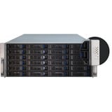 Inter-Tech 4U-4424 Supporto Nero, Argento, Server case Nero, Supporto, Server, Nero, Argento, ATX, EATX, EEB, Mini-ITX, uATX, Metallo, 4U