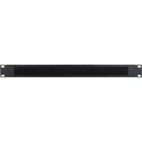 Inter-Tech 88887151 porta accessori, Instradamento dei cavi Nero, Nero, Acciaio, 1U, 19", 482 mm, 8 mm