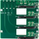Inter-Tech SC-4100 Supporto Nero, Alloggio a cubo Nero, Supporto, Server, Nero, Mini-ITX, Acciaio, 1U