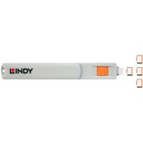 Lindy 40428 clip sicura Chiave bloccaporta USB tipo-C Grigio, Arancione 4 pz, Sicurezza arancione , Chiave bloccaporta, USB tipo-C, Grigio, Arancione, 4 pz, 10 g